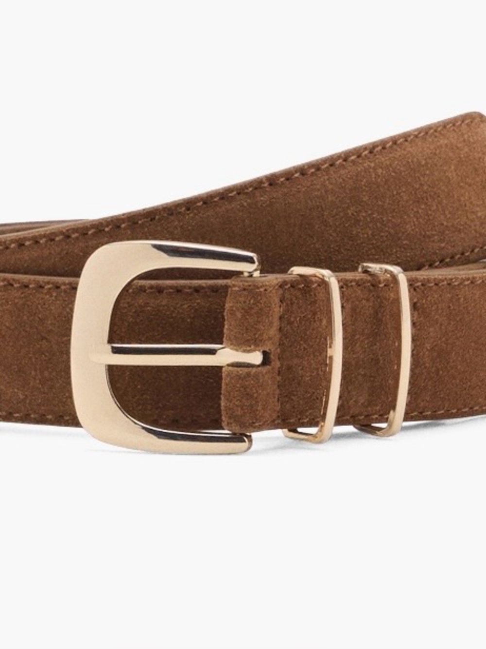 Mango Genuine Suede Leather Belt (Size Medium) NWT